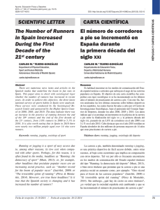 The Number of Runners in Spain Increased During the First Decade
