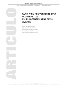 kant y su proyecto de una paz perpetua