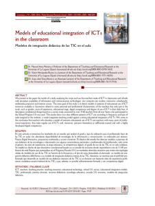 Models of educational integration of ICTs in the classroom