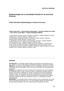 Epidemiología de la mortalidad infantil en la provincia Granma