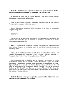 Convenio para Facilitar el Tr´fico Marítimo Internacional de 1965