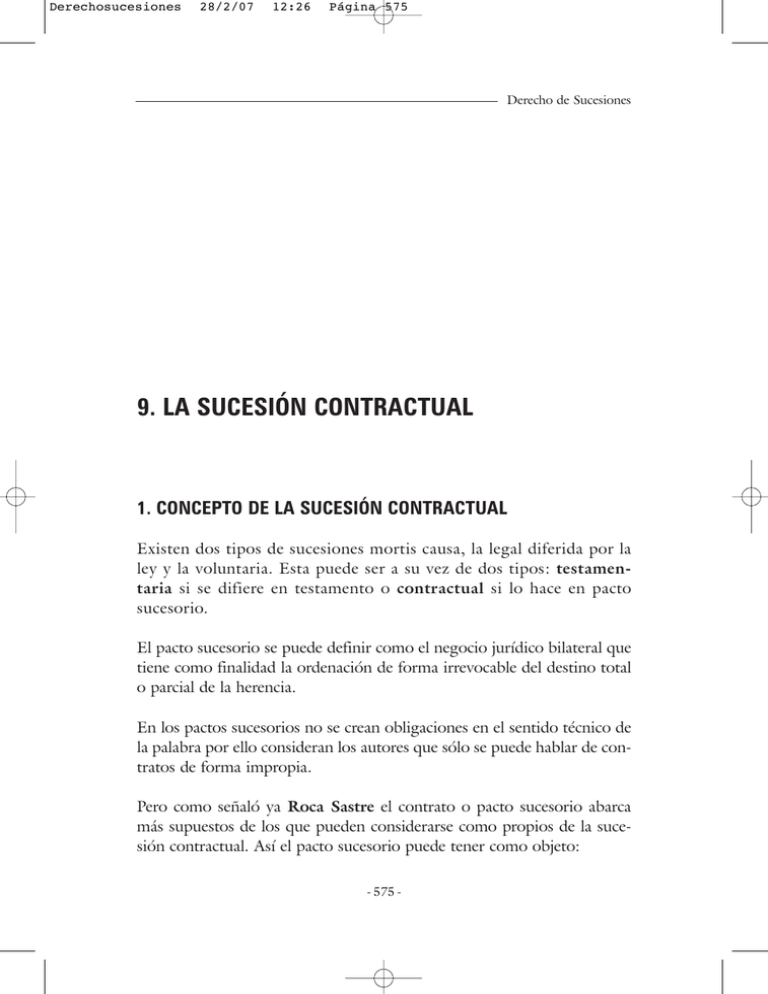 9. LA SUCESIÓN CONTRACTUAL