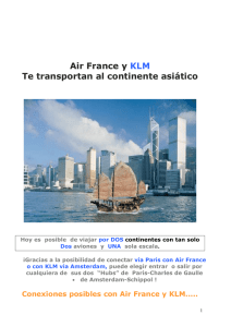 Air France y KLM Te transportan al continente asiático