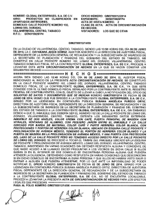 apartados anteriores. ` acta de visita número. 2 - SPF