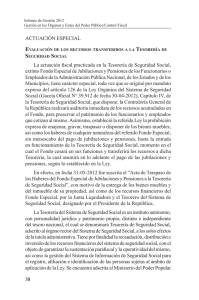 38 ACTUACIÓN ESPECIAL La actuación fiscal practicada en la