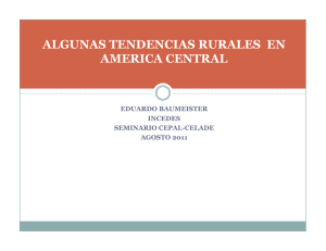 ALGUNAS TENDENCIAS RURALES EN AMERICA CENTRAL