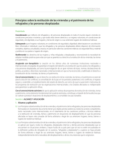 Principios sobre la restitución de las viviendas y el patrimonio de los