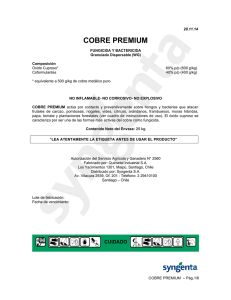 Etiqueta Cobre Premium Formateada