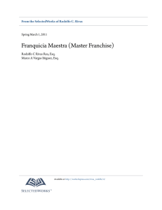 Franquicia Maestra (Master Franchise) - SelectedWorks
