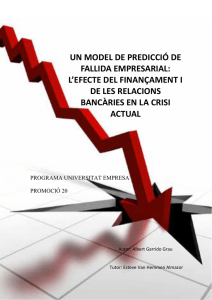 un model de predicció de fallida empresarial: l`efecte del
