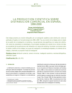 la produccion cientifica sobre distribucion comercial