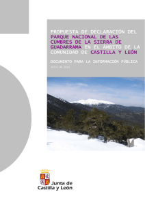 propuesta de declaración del parque nacional de las cumbres de la