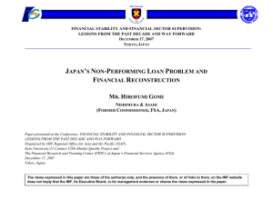 japan`s non-performing loan problem and financial