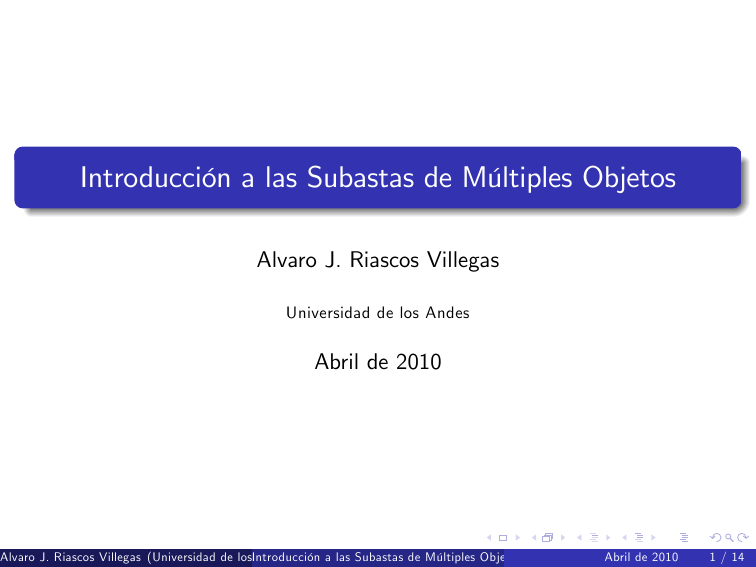 Introducci]na Las Subastas De M^ltiples Objetos