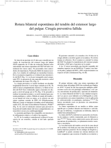 Rotura bilateral espontánea del tendón del extensor largo del