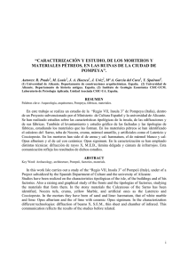 &ldquo;caracterizaci&oacute;n y estudio, de los morteros y materiales