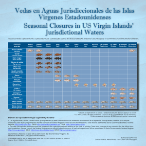 Vedas en Aguas Jurisdiccionales de las Islas Vírgenes