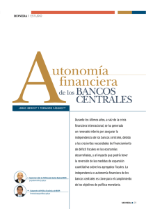 Autonomía financiera de los Bancos Centrales