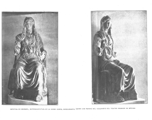 estatua de mármol, representativa de la diosa ceres, descubierta