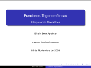 Interpretación Geométrica de las Funciones Trigonométricas