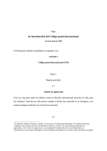 Ley de introducción del Código penal internacional