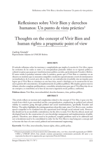 Reflexiones sobre Vivir Bien y derechos humanos: Un punto de