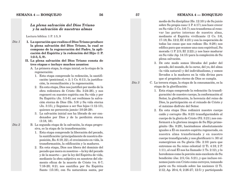 La Plena Salvación Del Dios Triuno Y La Salvación De Nuestras Almas