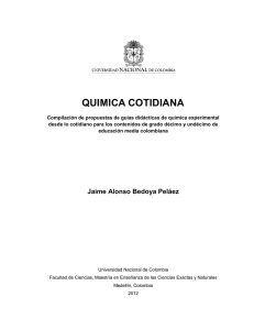 quimica cotidiana - Universidad Nacional de Colombia