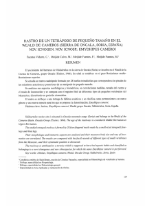 rastro de un tetrápodo de pequeño tamaño en el