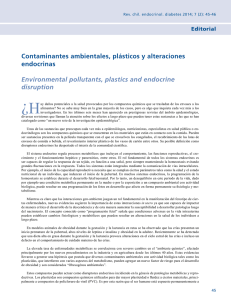 Contaminantes ambientales, plásticos y alteraciones endocrinas