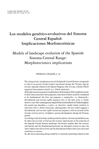 Los modelos genético-evolutivos del Sistema Central Español