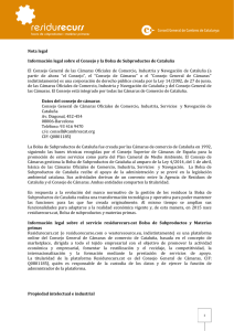 Nota legal Información legal sobre el Consejo y la Bolsa de