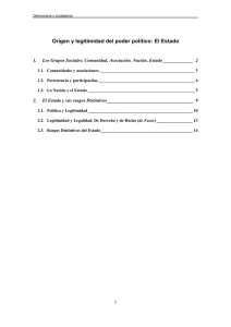 Origen y legitimidad del poder político: El Estado