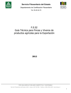 F.E.02 Guía Técnica para Fincas y Viveros de productos agrícolas