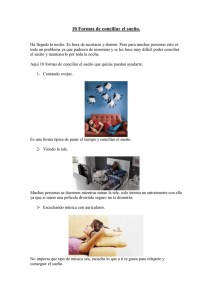 10 Formas de conciliar el sueño.