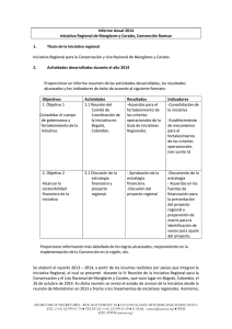 Informe Anual 2014 Iniciativa Regional de Manglares y