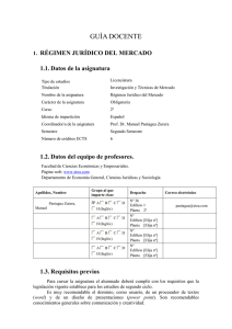 R&eacute;gimen Jur&iacute;dico del Mercado