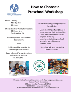 How to Choose a Preschool Workshop