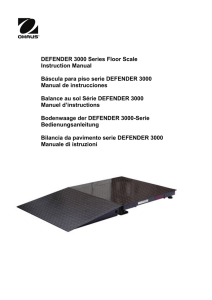 DEFENDER 3000 Series Floor Scale Instruction Manual