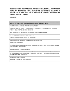 inmuebles cuya superficie de terreno sea igual o mayor a los 2500