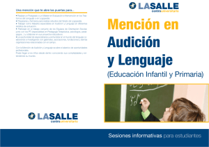 Mención en Audición y Lenguaje - La Salle Centro Universitario