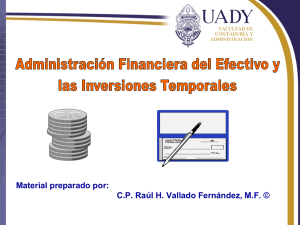 Administración Financiera - Del Efectivo y las Inversiones Temporales