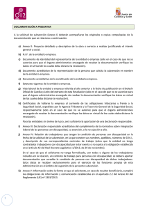 DOCUMENTACIÓN a presentar - Sede electrónica de Castilla y León