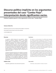 Discurso político implícito en los argumentos presentados del caso