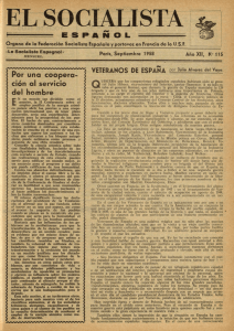 órgano central del PSOE Año XII, núm. 115, septiembre de 1958