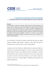 Lo que ayuda a las personas, ayuda a las empresas