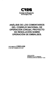 D-058 OPERACION DE EMBALSES