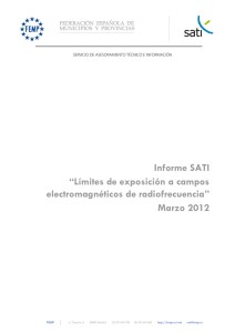 Informe SATI “Límites de exposición a campos electromagnéticos de