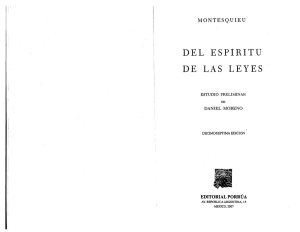 DEL ESPÍRITU DE LAS LEYES.