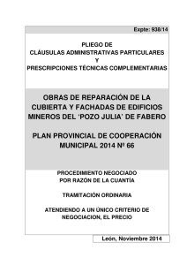 OBRAS DE REPARACIÓN DE LA CUBIERTA Y FACHADAS DE